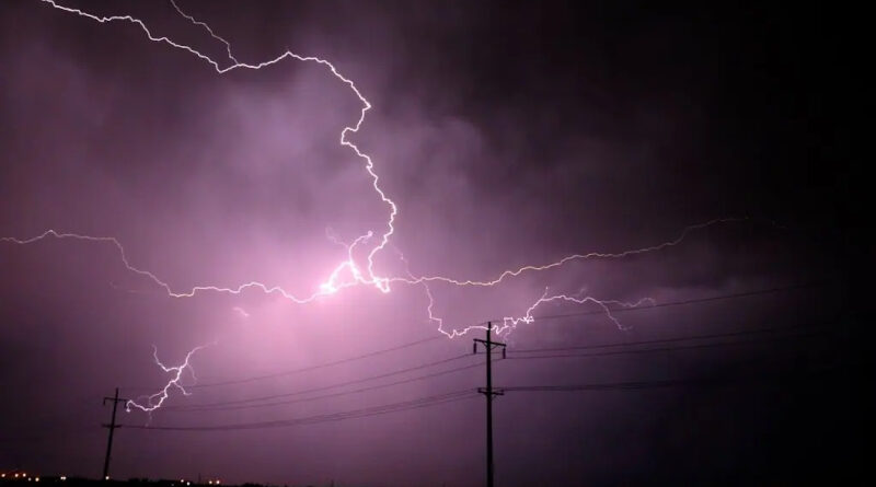 Tormenta eléctrica sobre Mar del Plata.