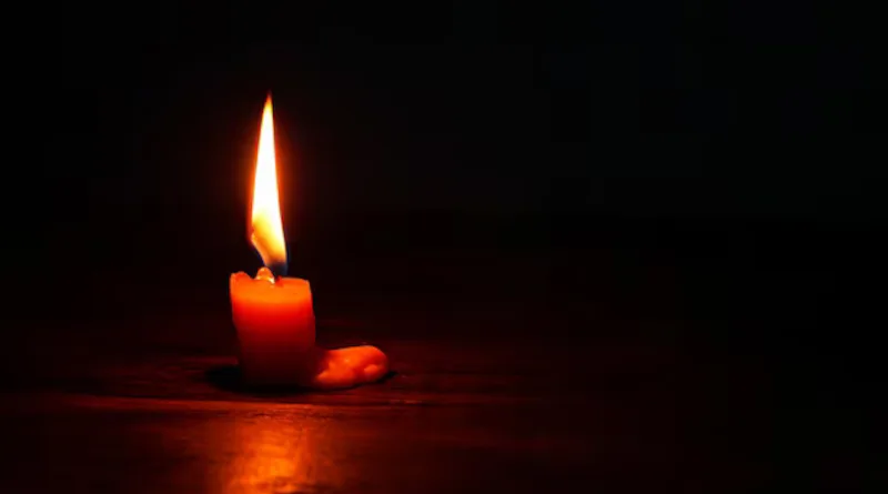 vela encendida corte de luz